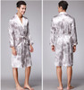 Soft Anti real silk Nightdress Robes for men Spring Autumn Style Nightdress Bath Robe Bathrobe Sleepwear Long sleeve Nightgowns