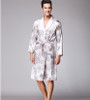 Soft Anti real silk Nightdress Robes for men Spring Autumn Style Nightdress Bath Robe Bathrobe Sleepwear Long sleeve Nightgowns