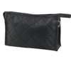 SODIAL(R) Black Grid Pattern Cosmetic Make Up Small Zippered Bag