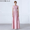 SOCCI Weekend Long Satin Lace Evening dress 2017 Mother of the Bride Dresses Crystal Sashes vestido de festa Formal Party Gowns