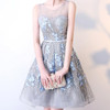 SOCCI Weekend 2017 Lace Knee Length Cocktail Dress with Flower Pattern Sashes Dresses vestidos de cocktel Robe Formal Party Gown