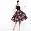 SOCCI Short Black Flowers Cocktail Dresses 2017 Sleeveless Formal Wedding Party Dress Embroidery Lace Up Back Robe De Cocktail