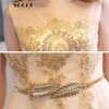 SOCCI New Tulle Lace Gold Cocktail Dress  short Mother of the Bride Dresses Formal Prom gowns wedding party Vestidos de coctel