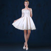 SOCCI girls White Customized Lace Cocktail Dresses Lady Short Prom Dress Formal Banquet Wedding Party Gowns Vestido de Soiree