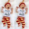 Snuggle this Muggle Baby Boys Girls Romper Pants Hat 3Pcs Outfit Set Clothes