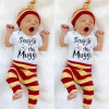 Snuggle this Muggle Baby Boys Girls Romper Pants Hat 3Pcs Outfit Set Clothes