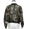 snowshine #3522  Women Stand Collar Long Sleeve Zipper Camouflage Printed Bomber Jacket free shipping
