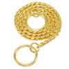 Snake Chain Dog Show Collar Heavy Metal Chain Dog Training Choke Collar Strong Chrome or Gold 3mm 4mm 5mm