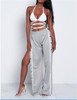 JYConline Sexy Wide Leg Pants High Split Rivet High Waist Pants Women 2017 Summer Party Women Pants Female Boho Casual Trousers JYConline Sexy Wide Leg Pants High Split Rivet High Waist Pants Women 2017 Summer Party Women Pants Female Boho Casual Trousers