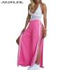 JYConline Sexy Wide Leg Pants High Split Rivet High Waist Pants Women 2017 Summer Party Women Pants Female Boho Casual Trousers JYConline Sexy Wide Leg Pants High Split Rivet High Waist Pants Women 2017 Summer Party Women Pants Female Boho Casual Trousers