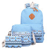 Just Follow 2017 Women Canvas Printing Backpack for Teenage Girls Cute Middle High School Bags Backpacking Backpack 3 Set
