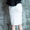 Jupe Femme 2017 Fall Winter Women Knee Length Pencil Skirt Office Ladies Red / White Skirts