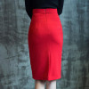 Jupe Femme 2017 Fall Winter Women Knee Length Pencil Skirt Office Ladies Red / White Skirts