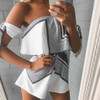 Jumpsuits 2017 Bodysuit Body Shorts Overalls For Women Playsuit Off Shoulder Print Rompers Womens Jumpsuit Women's Suit Female