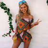 Jumpsuits 2017 Bodysuit Body Shorts Overalls For Women Playsuit Off Shoulder Print Rompers Womens Jumpsuit Women's Suit Female