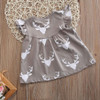 0-24M Newborn Baby Girl Dress 2017 Summer Ruffles Sleeve Deer Print Toddler Kids Clothes Children Dresses