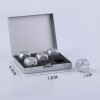 *Aluminum Dice Shape Whiskey Stones Rocks for Drinks Whisky Beer Wine Cooler Bar Ice Cube Bucket Wine Holder Rack Mens Gifts
