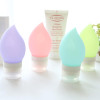 (2 pieces/lot) Silicone Emulsion Refill Bottle Portable Shower Gel Shampoo Bottle Pressed Cosmetics Plastic Bottle 75ml