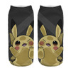 % New Arrival Kawaii Harajuku Pokemon Pikachu Socks 3D Printed Cartoon Women's Low Cut Ankle Socks Novelty Casual Socks Meias D