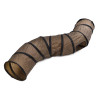 "S"Funny Pet Tunnel Cat Play Tunnel  Brown Foldable 1 Holes Cat Tunnel Kitten Cat Toy Bulk Cat Toys Rabbit Play Tunnel
