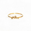 Gold Ring with 6 CZ Cluster