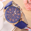 Geneva Watch Women Watches Reloj Mujer Dropship 2017 Casual Roman Numerals PU Leather Mechanical Clock