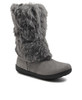 Faux Fur Boots - Grey