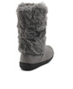 Faux Fur Boots - Grey