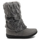 Faux Fur Boots - Grey
