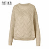FATIKA 2017 New Fashion Women's Sweaters And Pullover Sleeve Crew neck Knitted Sweater Jumpers Loose Outwear Tops