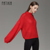 FATIKA 2017 New Fashion Women's Sweaters And Pullovers Lantern Sleeve Turtleneck Knitted Sweaters Casual Loose Jumper Tops FATIKA 2017 New Fashion Women's Sweaters And Pullovers Lantern Sleeve Turtleneck Knitted Sweaters Casual Loose Jumper Tops