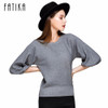 FATIKA 2017 New Fashion Women's Pullover Sweater Women O-neck Batwing Sleeve Wool Knitted Solid Color Thick Sweaters Loose Coat FATIKA 2017 New Fashion Women's Pullover Sweater Women O-neck Batwing Sleeve Wool Knitted Solid Color Thick Sweaters Loose Coat