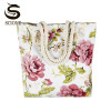 Fashionable Flower Printing Women Handbags Canvas Women Beach Bag Casual Shopping Tote Mummy Shoulder Bag drop shipping JXY820
