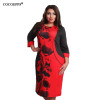 fashionable elegant women dresses big size NEW 2017 plus size women clothing L-6xl dress casual o-neck slim office bodycon dress fashionable elegant women dresses big size NEW 2017 plus size women clothing L-6xl dress casual o-neck slim office bodycon dress