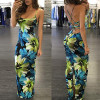 Fashion Womens Sleeveless Boho Dress Ladies Floral Print Summer Long Maxi Dresses Ladies Women Sexy Print Sundress