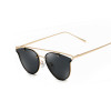 New Rose Gold Cat Eye Sunglasses Women Brand Designer Twin-Beams Mirror Sun Glasses Female Fashion Cateye Sunglasses Vintage