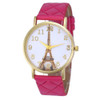 New quartz watch women romantic Paris Eiffel Tower pattern candy color leather wrist watch clock women relogios femininos #0l