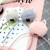 New pom poms ball Rabbit ears hairbands hairpins Lovely Girls hair accessories PU hair bands hoop kids hair clips Fashion tiara