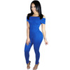 New Plus Size Jumpsuits for Women 2016 Bodycon Bodysuits Sexy Off Shoulder Slash Neck Skinny Solid Rompers Womens Jumpsuit Black