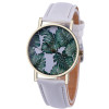 New Plants Pattern Women Watch 2017 PU Leather Analog Quartz Vogue Wrist Watch Ladies Fashion Casual Dress Watches Relogio