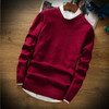 BKTrend Solid Color Pullover Men V-Neck Sweater Men Long Sleeve Mens Sweaters Wool Casual Brand Cashmere Knitwear Pull Homme