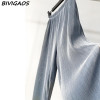 BIVIGAOS palazzo pants Women pleated wide leg pants cropped trousers 3 color high waist loose pant women pantalon femme pantolon