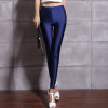 BIVIGAOS Fluorescent Color Leggings Pants Women's Ice Silk Spandex Elastic Leggings Multicolor Shiny Glossy Leggings For Women