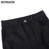 BIVIGAOS Fashion Women High Waist Torn Jeans Casual Hole Knee Skinny Denim Pencil Pants Black Ripped Jeans Leggings For Womens