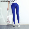 BIVIGAOS Fashion Multicolor High Elastic Woven Casual  Legging Fitness Clothing Slim Thin Skinny Leggings Pencil Pants For Women
