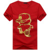 BINYUXD cotton 3DT-shirts men 2016 summer  funny teenage man's print T-shirt extended plus size 4XL 5XL white black red