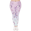 Big Yards Unicorn Printed Slimming Leggings Women Sporting Fitness Leggings High Waist Elastic Push Up Leggings Capri Plus Size