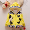 Hot Sale 2016 Winter Baby Girls Coats Kids Minnie Jackets Fashion Hooded Children Outdoor Parka Warm Flowers Cotton-padded Coats