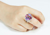 Hot Sale 12ct Genuine Amethyst Rainbow Fire Mystic Topaz Solid 925 Sterling Silver Women Ring Fashion Jewelry Promotion