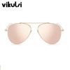 Hot Rays Aviator Sunglasses Women 2017 Mirror Driving Luxury Brand Sunglasses Points Sun Glasses Men Shades Lunette Femme Glases